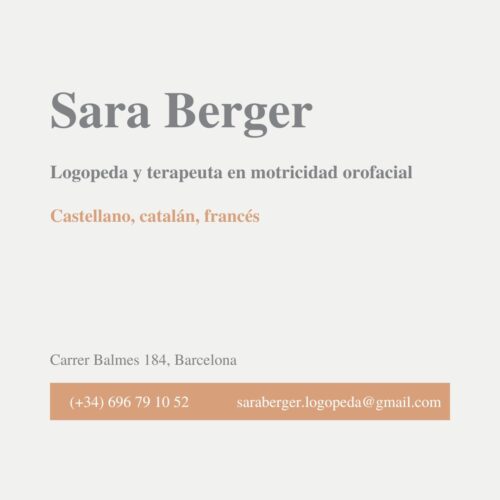Sara Berger - Orthophoniste